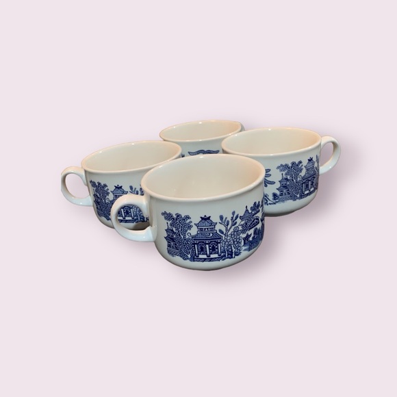 Set of 4 Breakfast Teacups | Willow Blue by Churchill - Picture 5 of 8